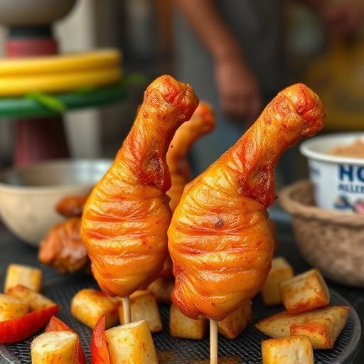 Walkie Talkies - Chicken feet and heads cooked as street food
